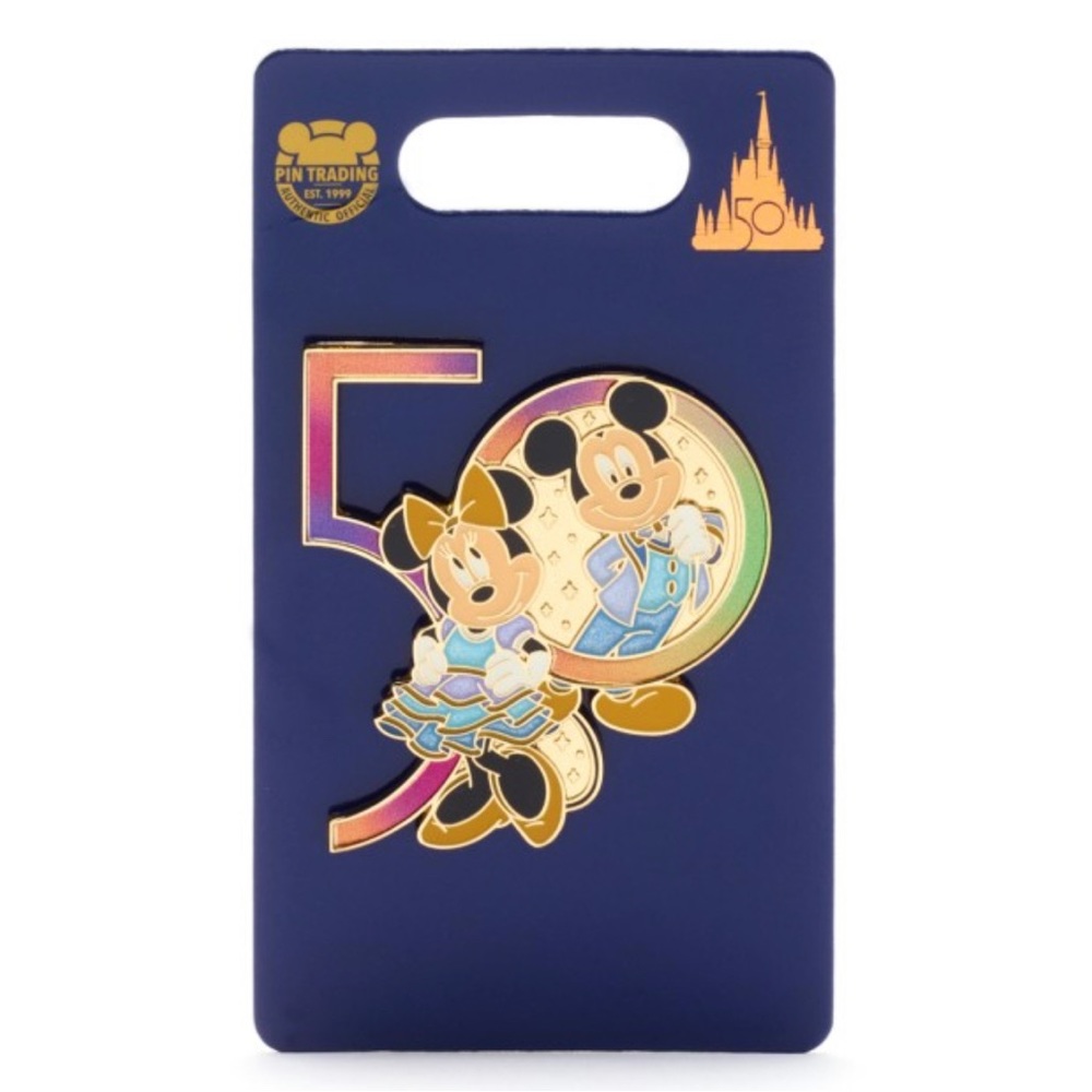 Walt Disney Wold Mickey and Minnie 50th Anniversary Pin